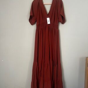 Baltic Born Elegant Rust Maxi Dress